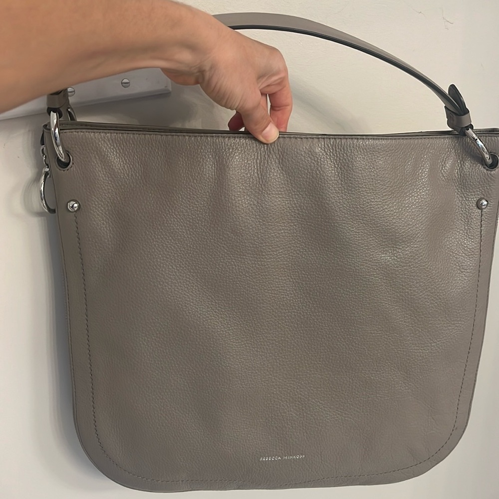 Rebecca Minkoff gray leather hobo